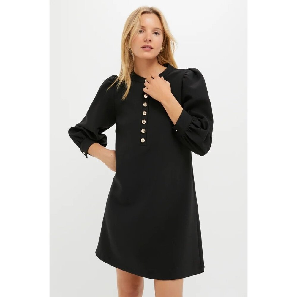 Pomander Place Womens Medium Black Crepe Samantha Dress